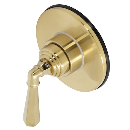 Kingston Brass KS3037HL Single-Handle Three-Way Diverter Valve with Trim Kit, Brushed Brass KS3037HL